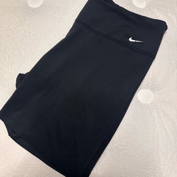 Nike Pants - Nike Black Bike Shorts with White Swoosh